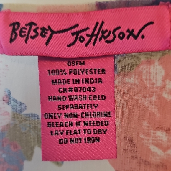 Betsey Johnson Pink and Blue Floral Top - Picture 5 of 7